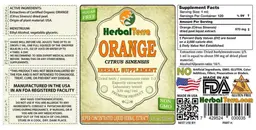 Label for Orange Citrus sinensis