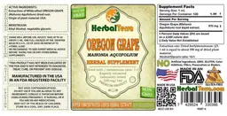 Label for Oregon Grape
