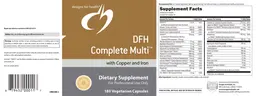 Label for DFH Complete Multi with Copper and Iron
