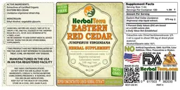 Label for Eastern Red Cedar