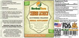 Label for Chinese Licorice Sugar Free