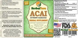 Label for Acai Alcohol Free