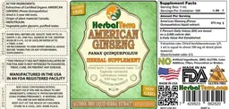 Label for American Ginseng