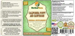 Label for California Poppy and Hawthorn Alcohol Free