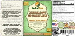 Label for California Poppy and Passionflower Alcohol Free