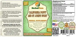 Label for California Poppy and St John's Wort Alcohol Free