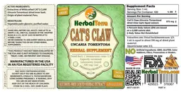 Label for Cat's Claw Alcohol Free