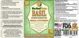 Label for Basil Alcohol Free