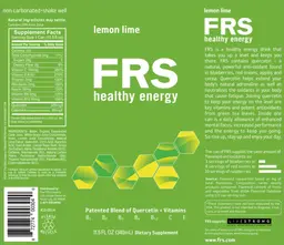 Label for Healthy Energy Lemon Lime