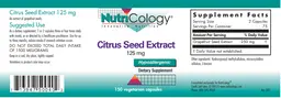 Label for Citrus Seed Extract 125 mg