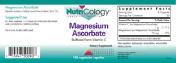 Label for Magnesium Ascorbate