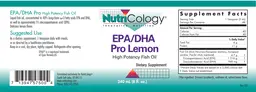Label for EPA/DHA Pro Lemon