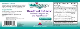 Label for Heart Fruit Extracts