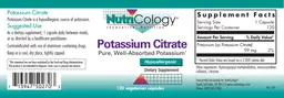 Label for Potassium Citrate