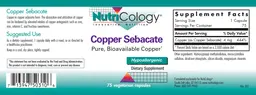 Label for Copper Sebacate