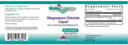 Label for Magnesium Chloride Liquid