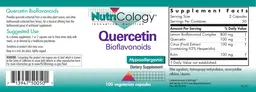 Label for Quercetin Bioflavonoids