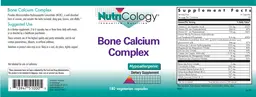 Label for Bone Calcium Complex