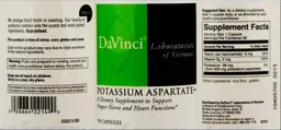 Label for Potassium Aspartate+