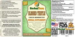 Label for Blessed Thistle Alcohol Free