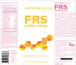 Label for Healthy Energy Peach Mango
