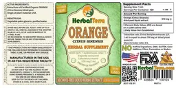 Label for Orange Citrus sinensis Alcohol Free