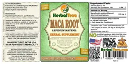 Label for Maca Root Alcohol Free