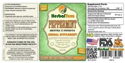 Label for Peppermint Alcohol Free