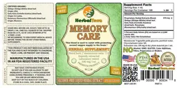 Label for Memory Care Alcohol Free