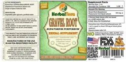 Label for Gravel Root Alcohol Free