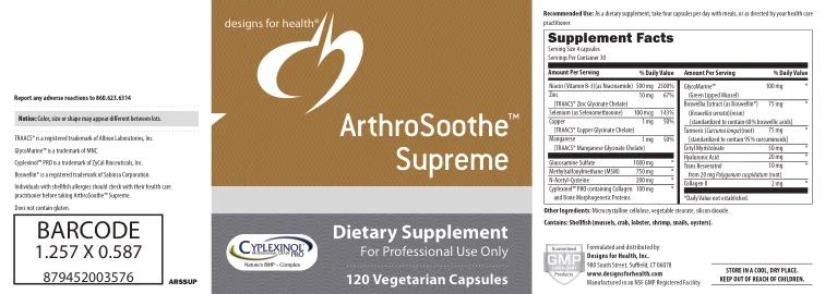 Label for ArthroSoothe Supreme
