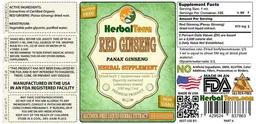 Label for Red Ginseng Alcohol Free