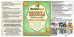 Label for Rhodiola Alcohol Free