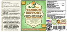 Label for Tension Support Alcohol Free