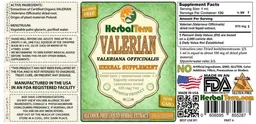 Label for Valerian Alcohol Free