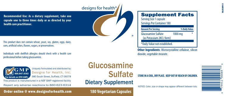 Label for Glucosamine Sulfate