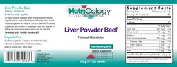Label for Liver Powder Beef