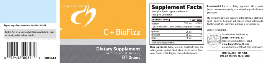 Label for C + BioFizz