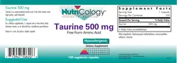 Label for Taurine 500 mg