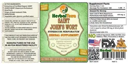 Label for Saint John's Wort Alcohol Free