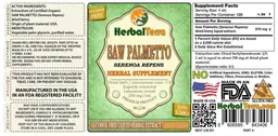 Label for Saw Palmetto Alcohol Free