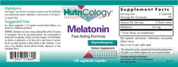 Label for Melatonin