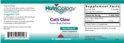 Label for Cat's Claw
