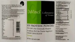 Label for Soy Protein Powder Creamy Chocolate