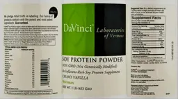 Label for Soy Protein Powder Creamy Vanilla