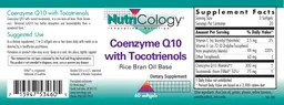 Label for Coenzyme Q10 with Tocotrienols