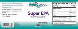Label for Super EPA Fish Oil Concentrate