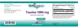 Label for Taurine 1000 mg