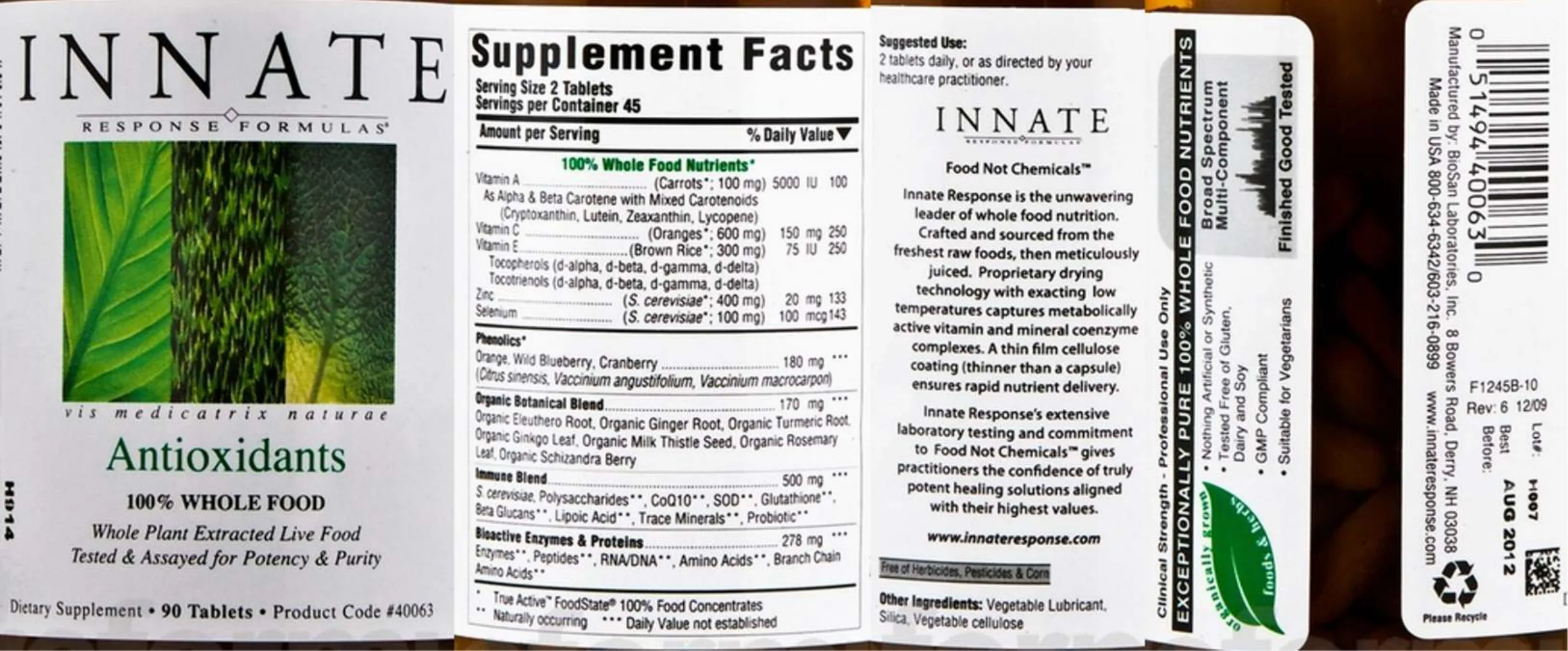 Label for Antioxidants