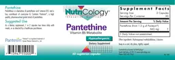 Label for Pantethine